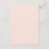 carte des détails de la réception bohème tropicale (Dos)