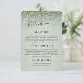 Carte des détails de la réception Green Mariage da (Debout devant)