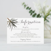 Carte des détails du boîtier Mariage Tropical Palm (Debout devant)