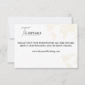 Carte des détails du mariage du thème Voyage de de (Devant)