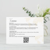 Carte des détails du mariage du thème Voyage de de (Debout devant)