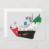 Carte des Émirats arabes unis (Devant / Derrière)