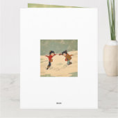 Carte Des enfants japonais roulant une grosse boule de n (Dos)