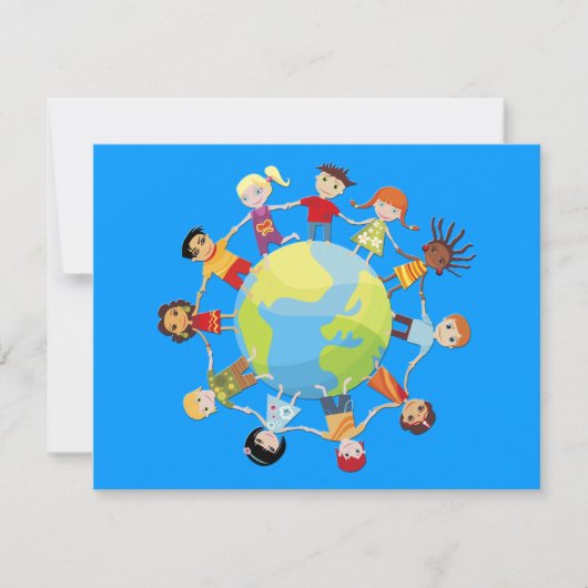 Carte Des enfants pour la paix mondiale (Devant)