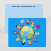 Carte Des enfants pour la paix mondiale (Devant / Derrière)