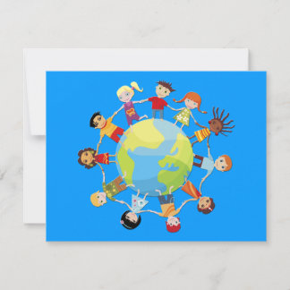 Carte Des enfants pour la paix mondiale