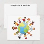 Carte Des enfants pour la paix mondiale (Devant / Derrière)