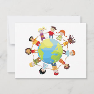 Carte Des enfants pour la paix mondiale