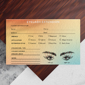 Carte des enregistrements clients de Lash de dégra