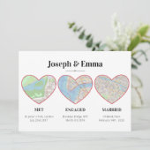 Carte des étapes de couple personnalisées Emplacem (Debout devant)