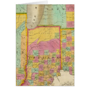 Carte des États de l'Ohio Indiana & Illinois