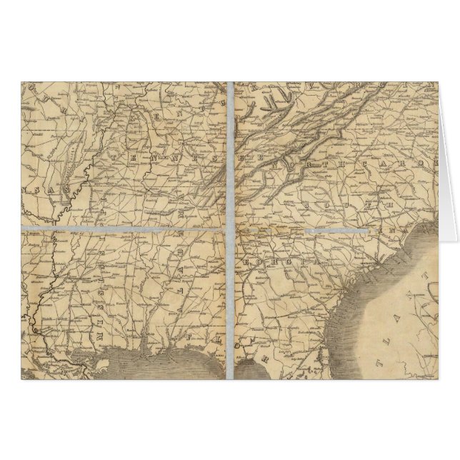 Carte Des États Du Sud (Devant horizontal)