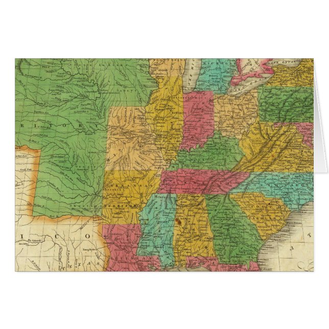 Carte des États-Unis (Devant horizontal)