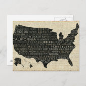 Carte des États-Unis (Devant / Derrière)