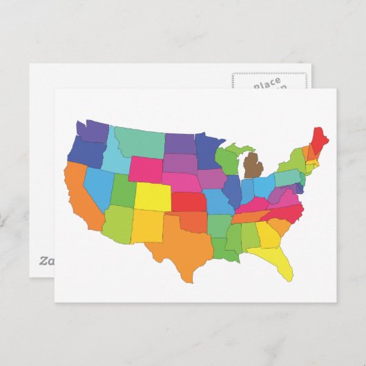 carte des états-unis (Devant / Derrière)