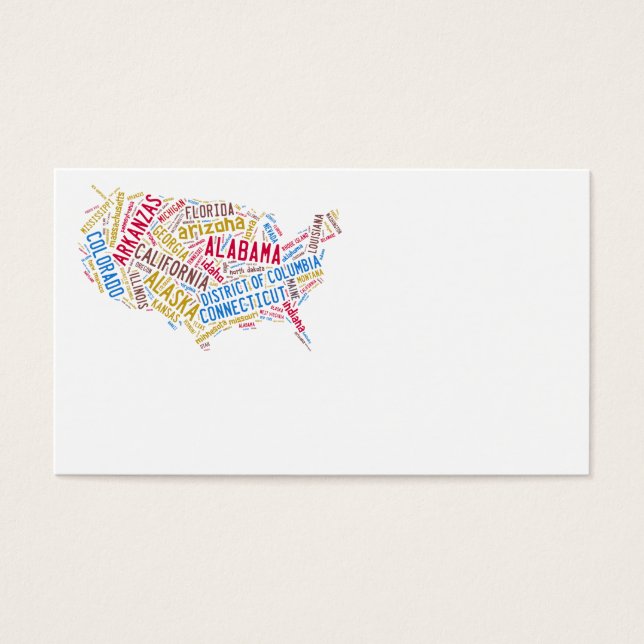 Carte des États-Unis (Devant)