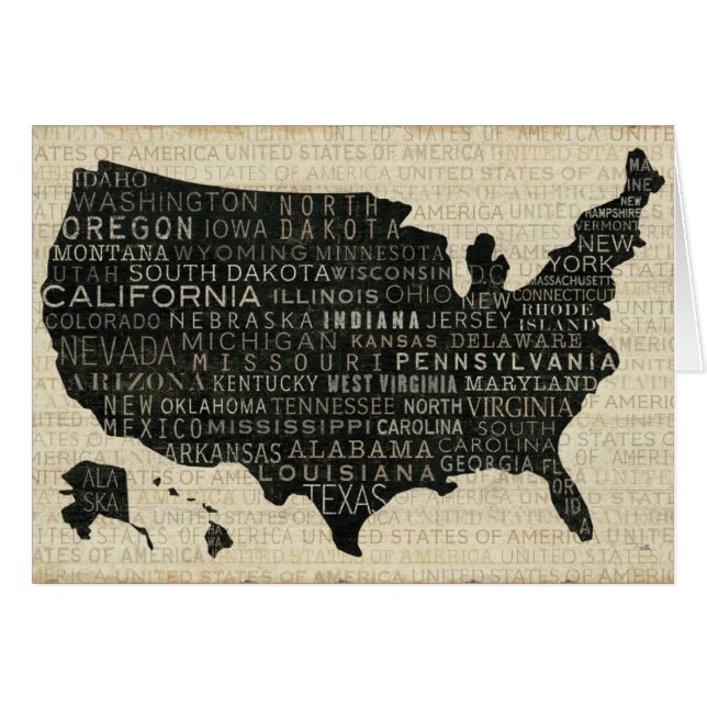 Carte des Etats-Unis (Devant horizontal)