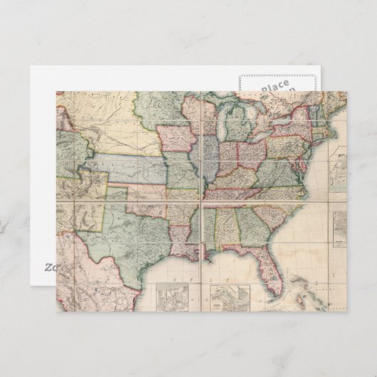 Carte des États-Unis 3 (Devant / Derrière)
