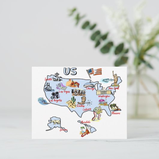 carte des Etats-Unis, attractions, monuments, gran (Debout devant)