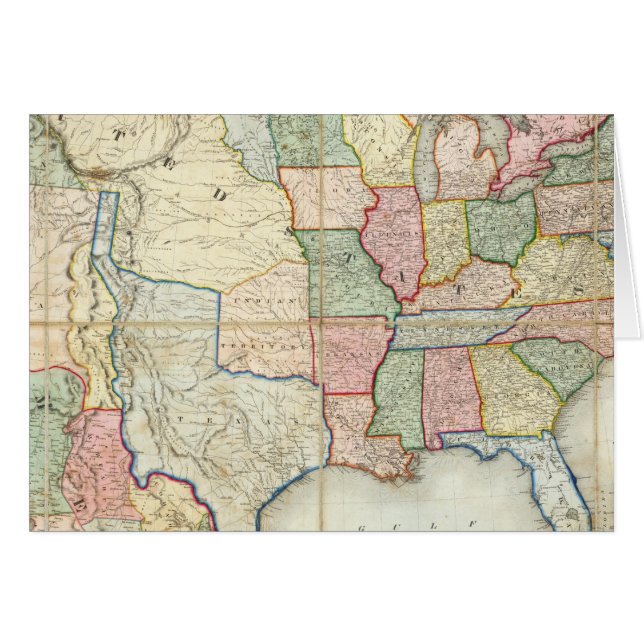 Carte des États-Unis d'Amérique (Devant horizontal)