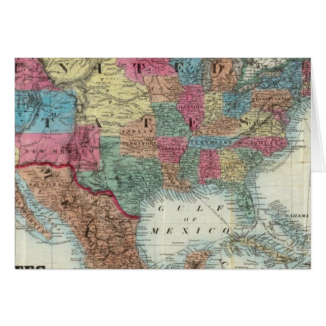 Carte Des États-Unis, Du Canada, Du Mexique (Devant horizontal)