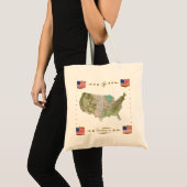 Carte des Etats-Unis + Sac de drapeaux (Devant (produit))