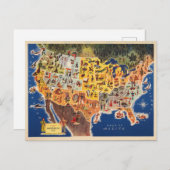 Carte des États-Unis - Vacances et Jouer (Devant / Derrière)