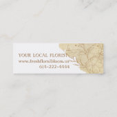 Carte des étiquettes de produit fleuriste (Dos)
