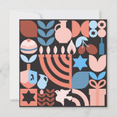 Carte des étoiles juives de Chanukah Hanoukka Meno (Devant)