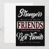 Carte des étrangers pensent que je suis des amis tranqui (Devant / Derrière)