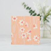 Carte Des fleurs de printemps, des narcisses. (Debout devant)
