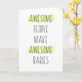 Carte Des gens géniaux font des bébés géniaux (Fleur jaune)