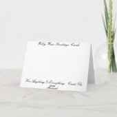 Carte des greetings (Dos)