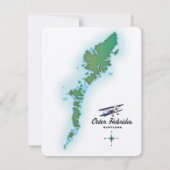 Carte des Hébrides extérieures Écosse (Dos)