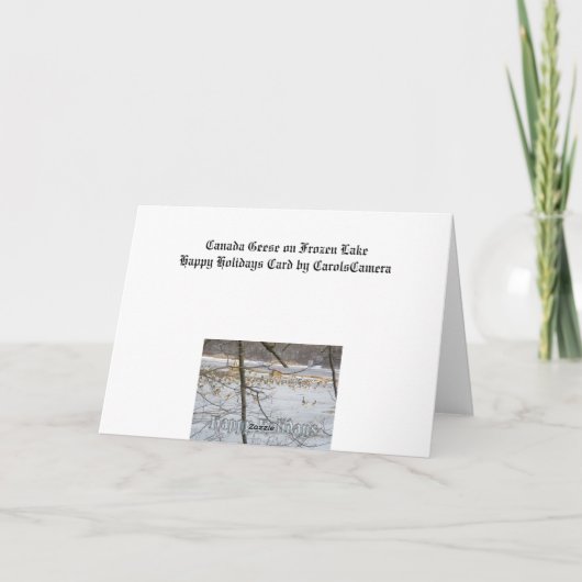 Carte des holidays (Dos)