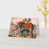 Carte Des Hommes Accompagnent Un Acte De Cirque Avec Un  (Fleur jaune)