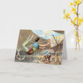 Carte Des Hommes acrobates Interprétant Un Cirque (Fleur jaune)