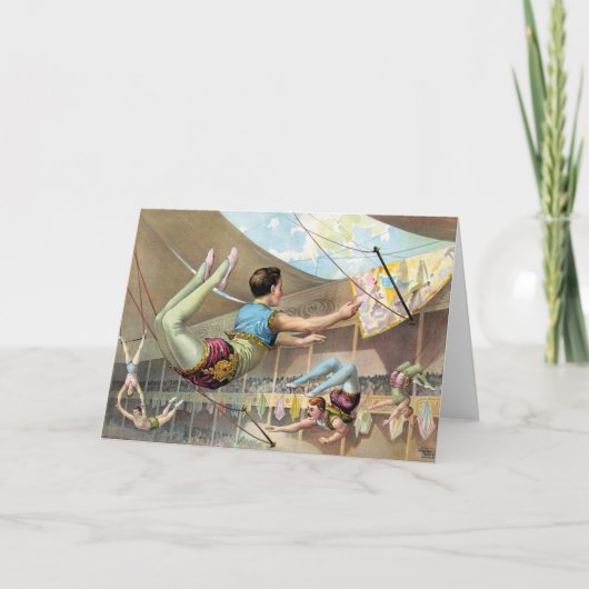 Carte Des Hommes acrobates Interprétant Un Cirque (Devant)