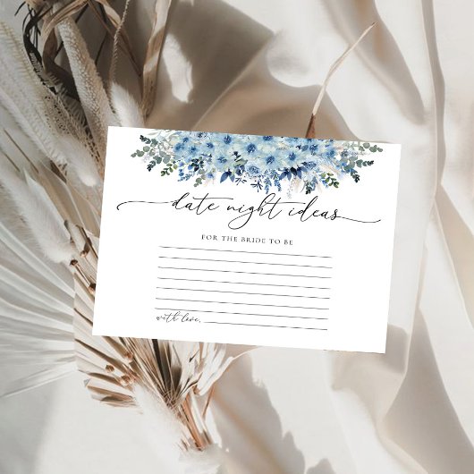 Carte des idées de la nuit Boho bleu Floral