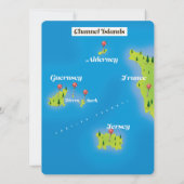 Carte des îles Anglo-Normandes affiche. (Dos)
