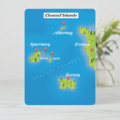 Carte des îles Anglo-Normandes affiche. (Debout devant)