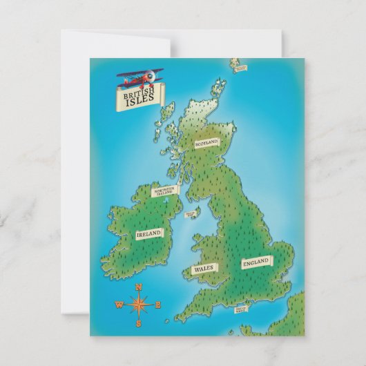 Carte des îles britanniques (Dos)