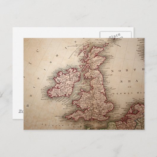 Carte des îles britanniques (Devant / Derrière)