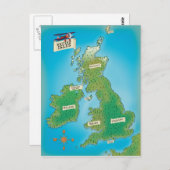 Carte des îles britanniques (Devant / Derrière)