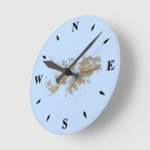 Carte des îles Falkland Horloge (Angle)