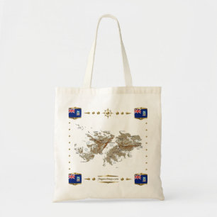 Carte des îles Falkland + Sac à drapeaux
