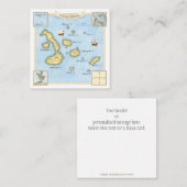 Carte des îles Galapagos avec cadre d'ornement (Devant / Derrière)
