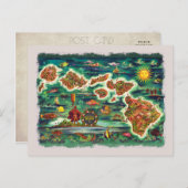 Carte des îles Hawaiiennes 1950 (Devant / Derrière)