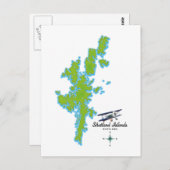 Carte des îles Shetland (Devant / Derrière)
