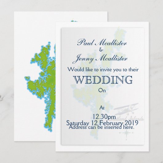 Carte des îles Shetland (Devant / Derrière)